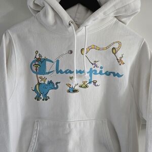 Champion White Reverse Weave Hoodie